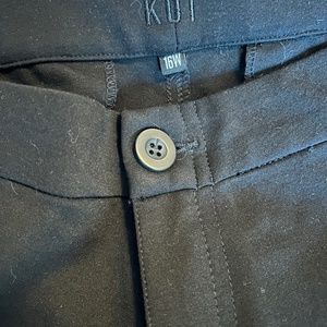 New black stretch bootcut trousers